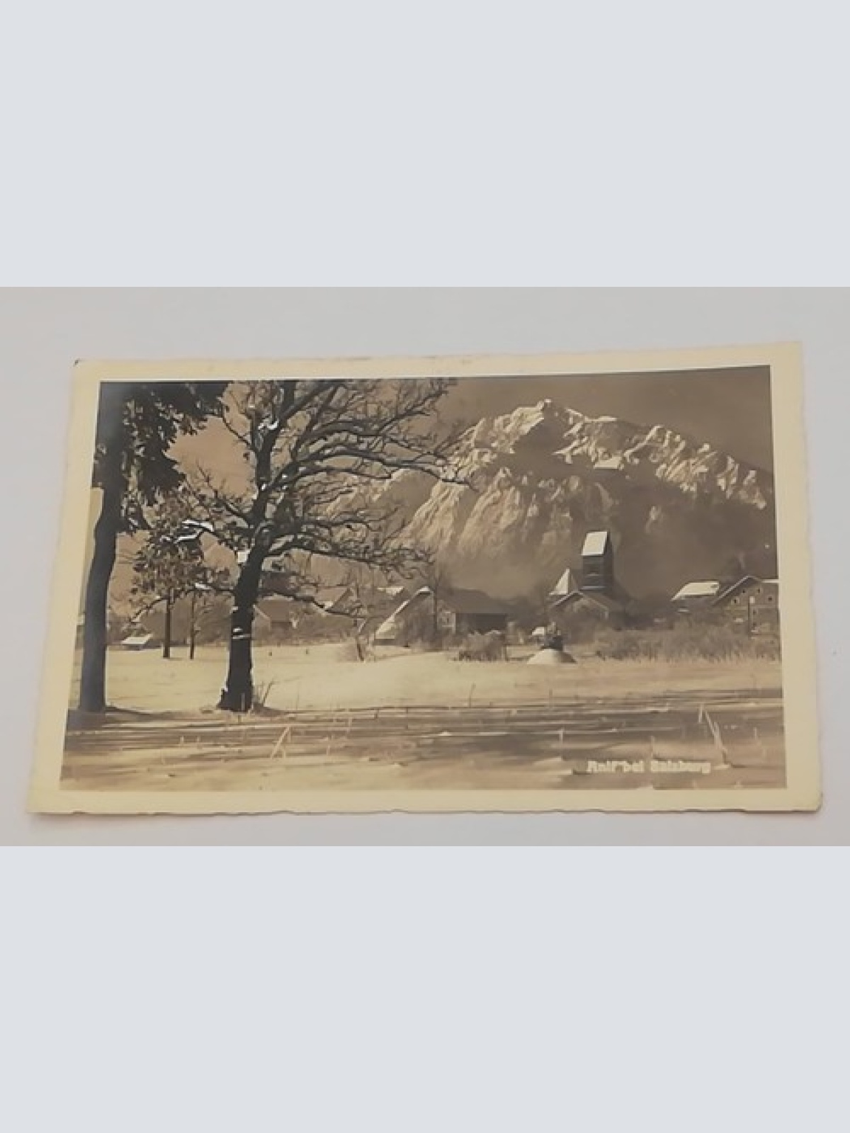 Salzburg Anif Schnee Winter Winterlandschaft Kirche Berg Bäume 600315A tl