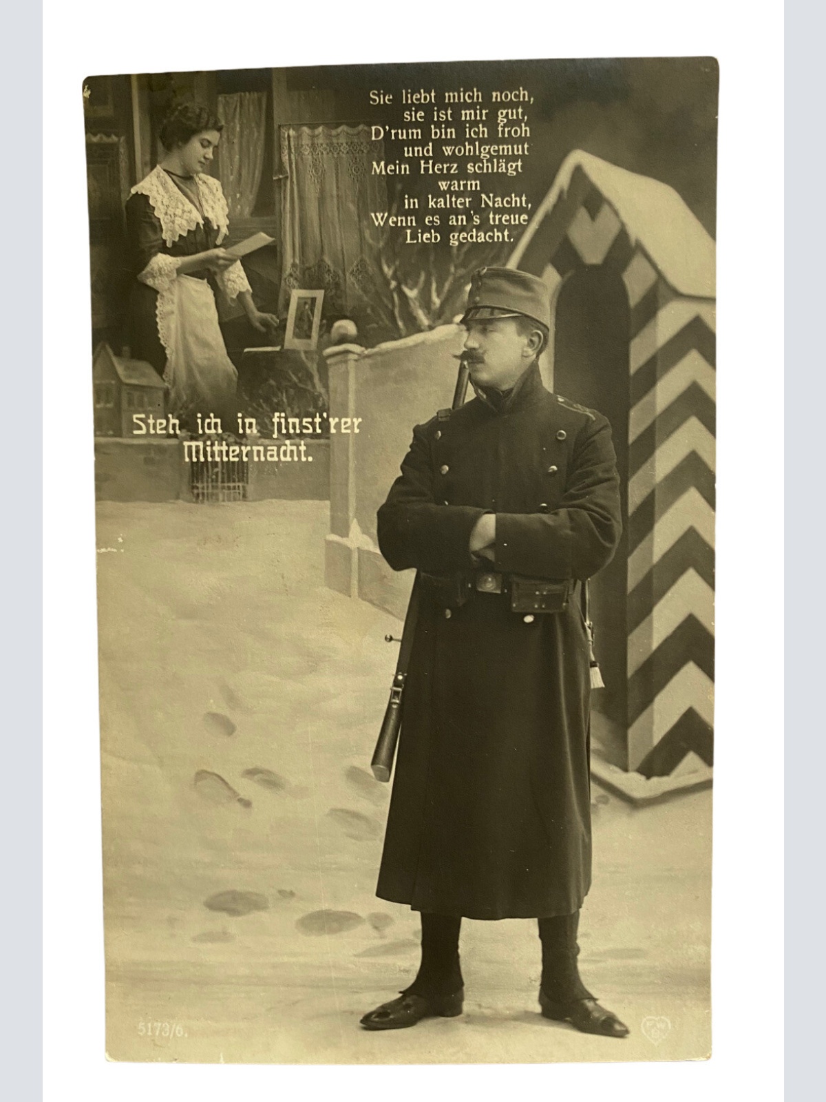 Patriotika I Weltkrieg KuK Soldat Spruchkarte 10022