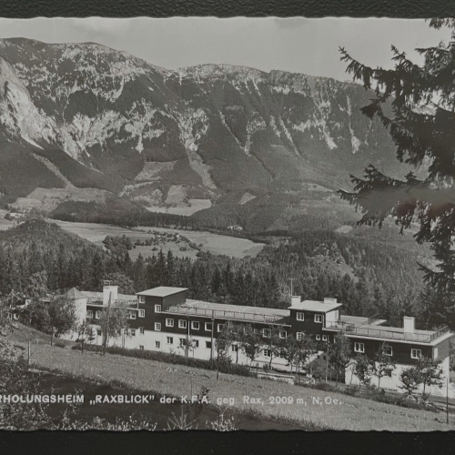 Kur Erholungsheim Raxblick Rax Berg Gebirge Gebäude Niederösterreich 600178A D