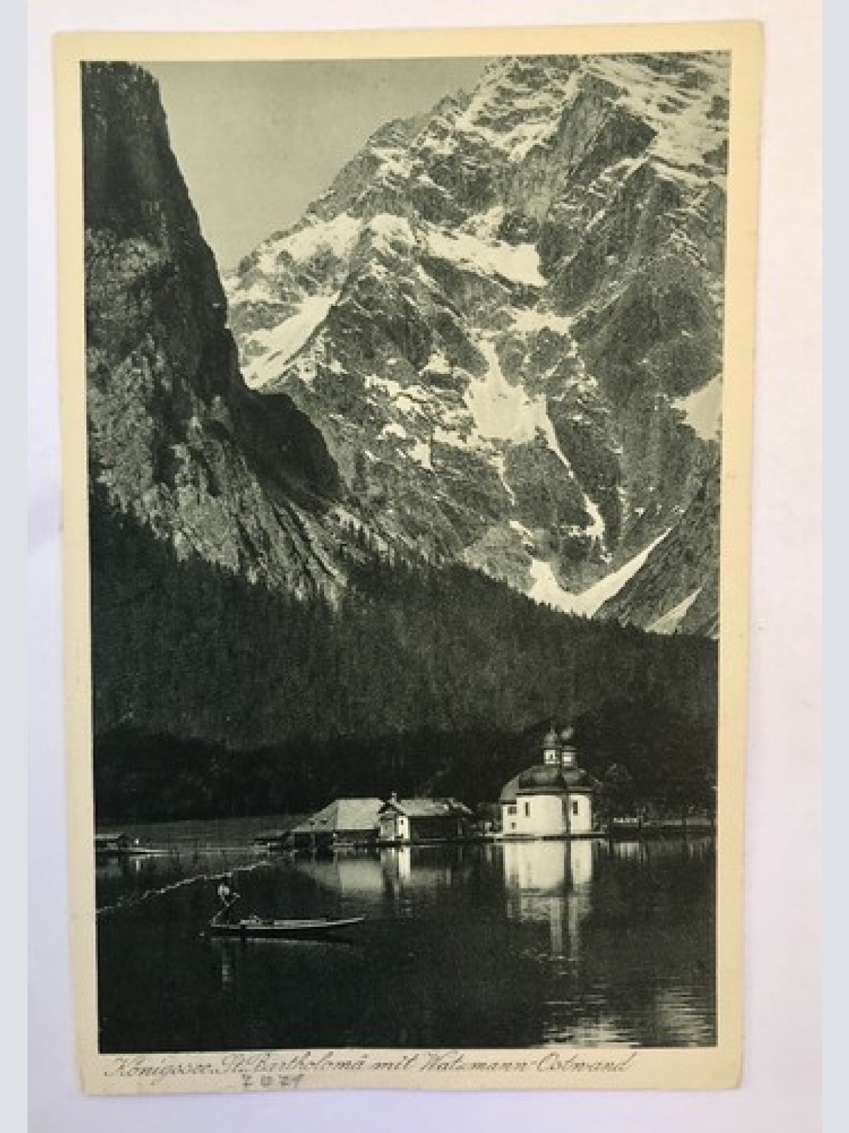 ak, Königssee, St. Bartholomä, Watzmann, Ostwand (40055 BW)