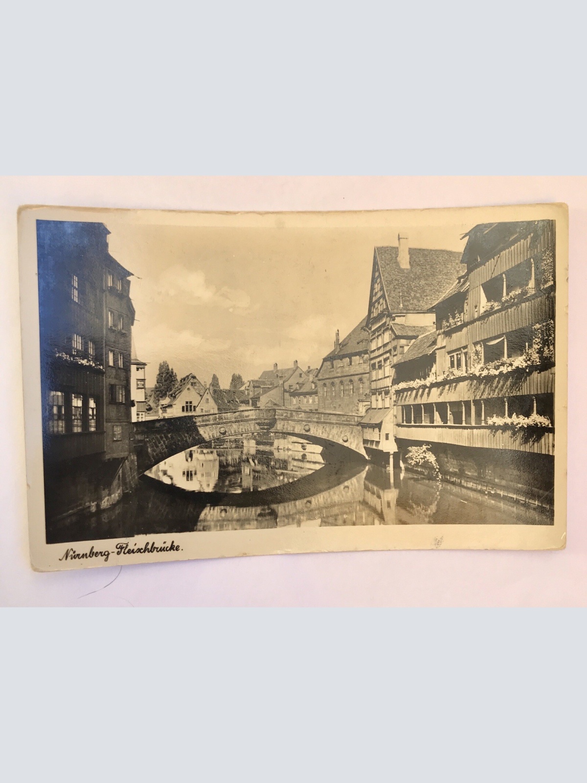 ak, Bayern, Nürnberg, Fleischbrücke (40058 BW)