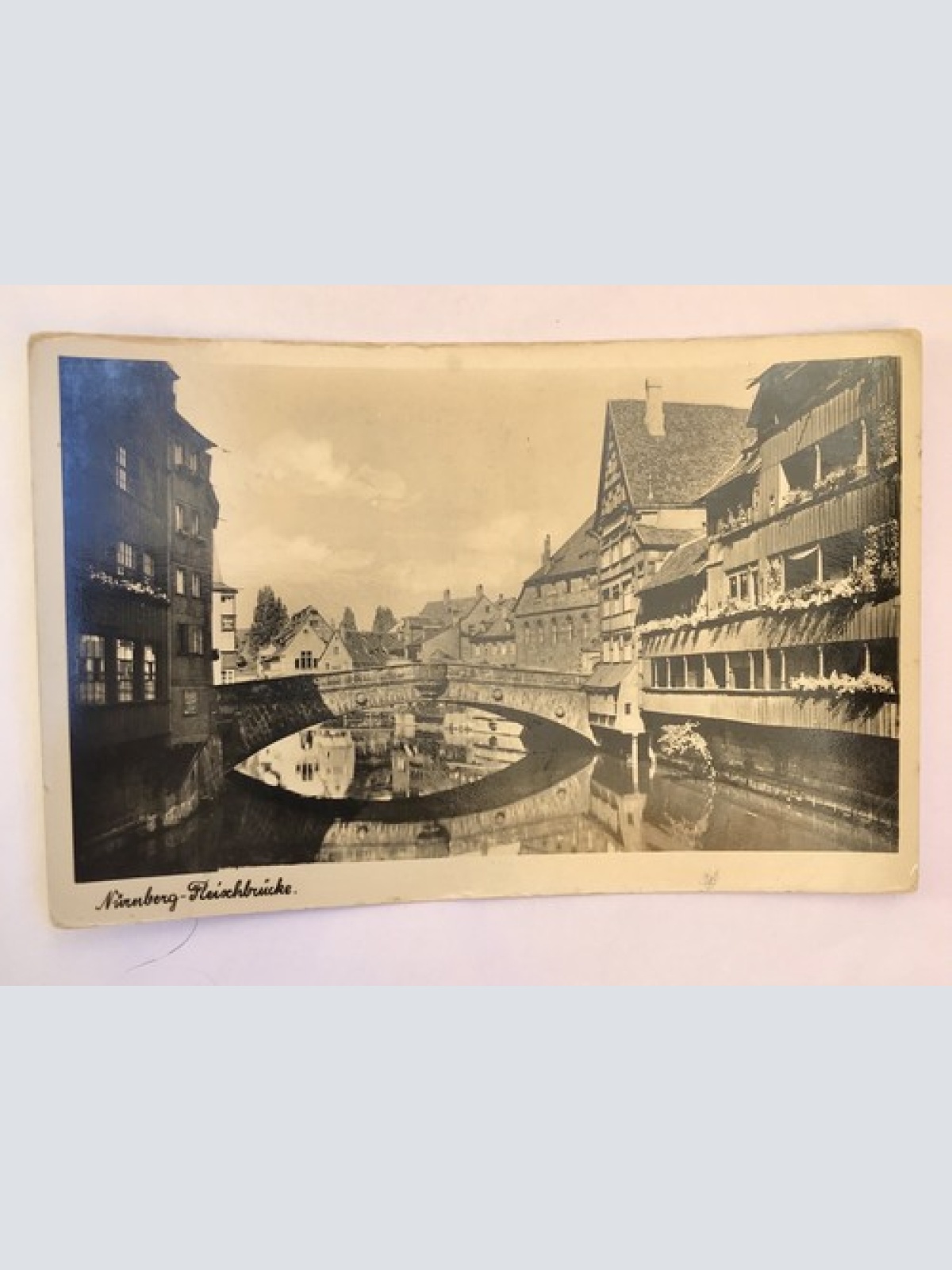 ak, Bayern, Nürnberg, Fleischbrücke (40058 BW)