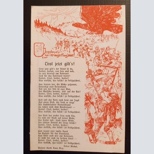Tirol Jetzt Gilts Innsbrucker Kriegs Flugblätter Ga