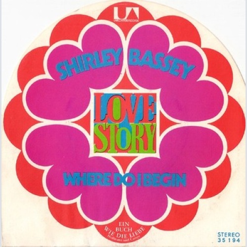 Shirley Bassey - Love Story / For The Love Of Him (7", Single)