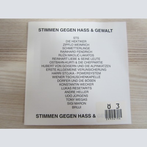 CD / STIMMEN GEGEN HASS & GEWALT / STS / SCHMETTERLINGE / OSTBAHN / EAV / RAR /
