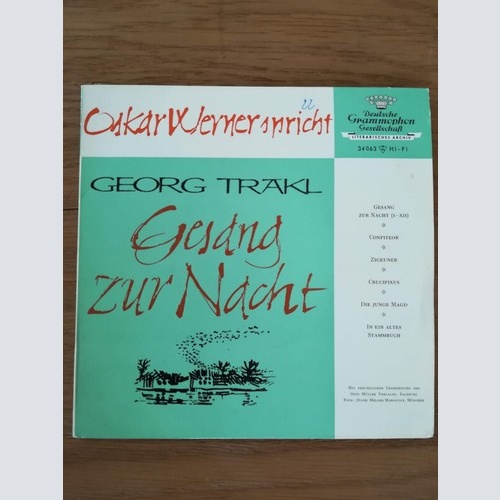Oskar Werner - Oskar Werner Spricht Gedichte Von Georg Trakl (7")