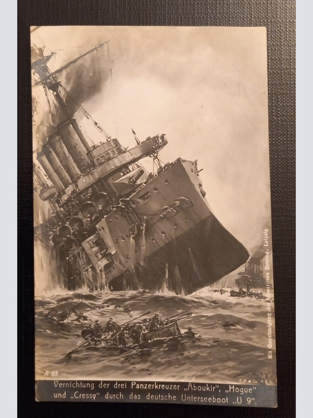 Vernichtung Der Drei Panzerkreuzer Aboukir Hogue U.Cressy Ga