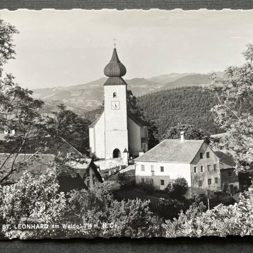 Sommerfrische St.Leonhard am Walde Kirche Berg Wald Niederösterreich 402679 TH C