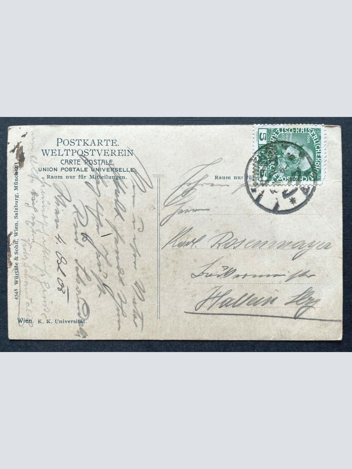 Wien K.K. Universität Gebäude Denkmal Strassenbahn Vorplatz Österreich 402652 C