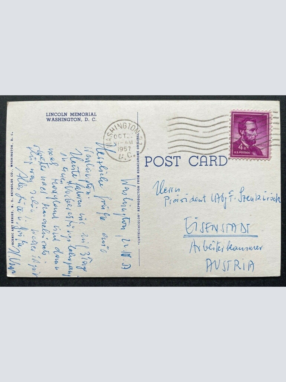 Lincoln Memorial Denkmal Gebäude Vorplatz Autos Washington D.C. USA 402682 TH C