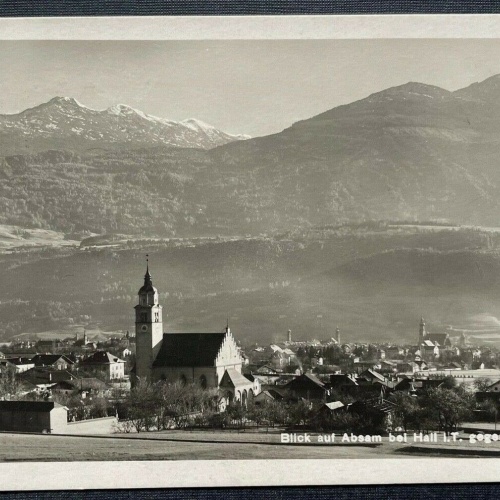Blick a. Absam bei Hall Ortschaft Kirche Gebirge Berg Tirol Österreich 402662 C