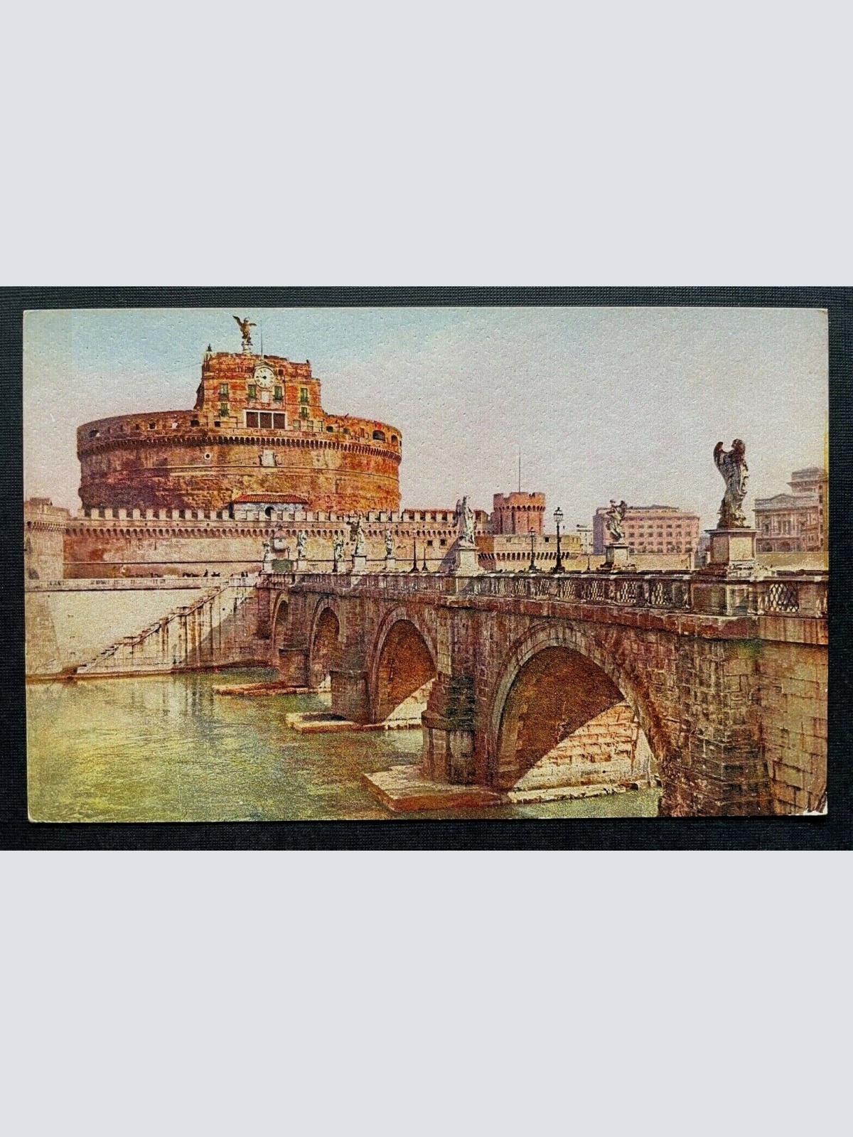 Roma Rom Ponte Sant’Angelo Engelsbrücke Stadt Statue Gebäude Italien 402619 TH C