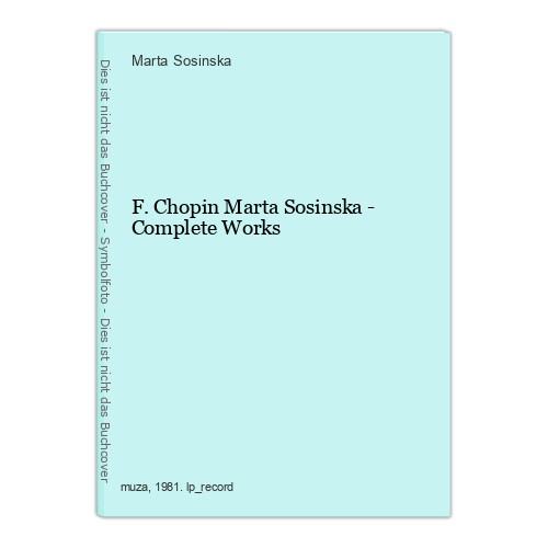 F. Chopin Marta Sosinska - Complete Works Marta Sosinska: