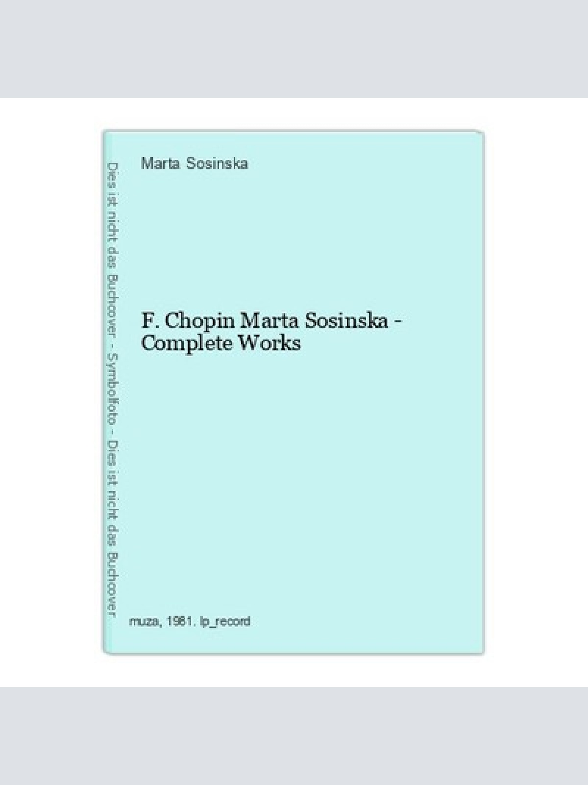 F. Chopin Marta Sosinska - Complete Works Marta Sosinska: