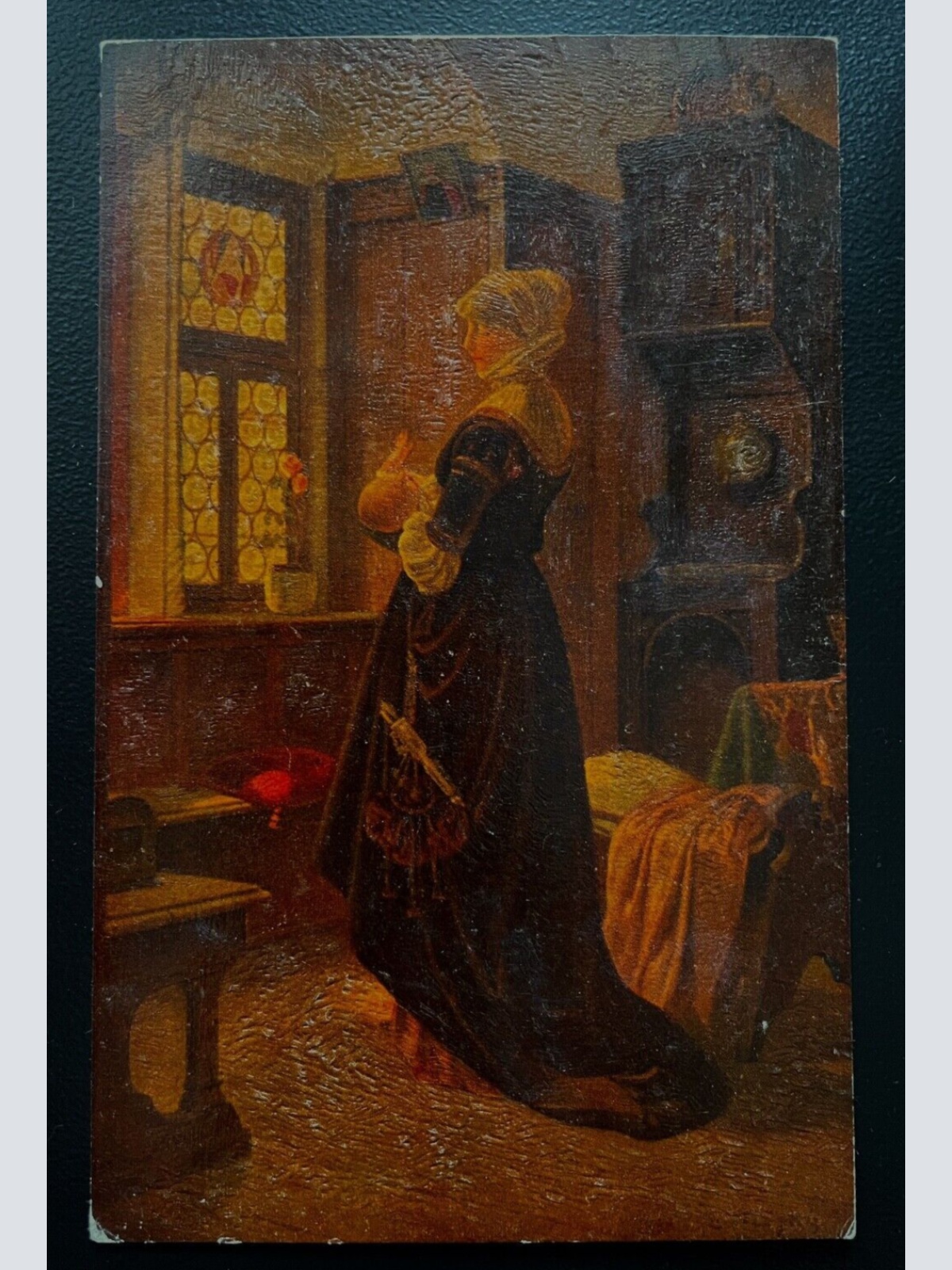 Malerei Mein einzig Glück Ed.Niezky Frau Kleid Baby Künstlerkarte 600149A TH D