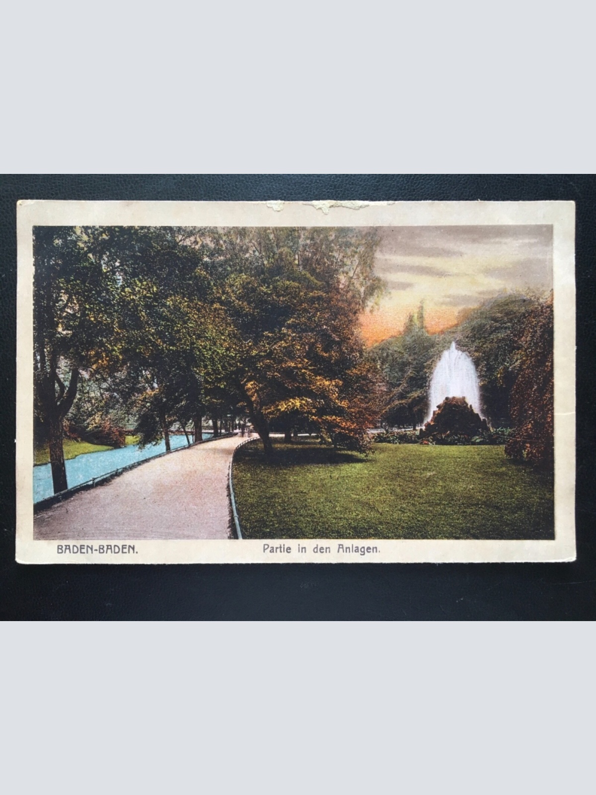 Baden-Baden - Partie in den Anlagen - Park Springbrunnen 180174 TH