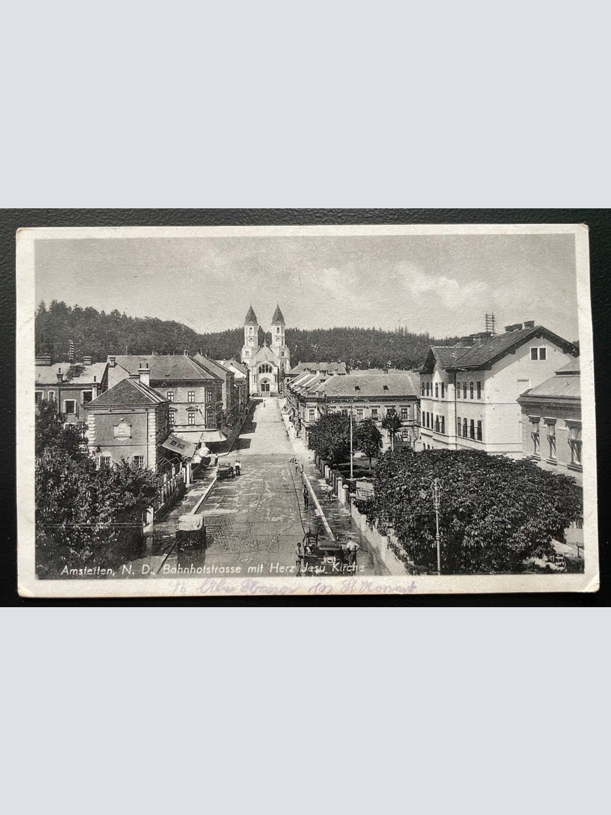 Amstetten Bahnhofstraße Herz Jesu Kirche Autos Niederösterreich 600114A TH D