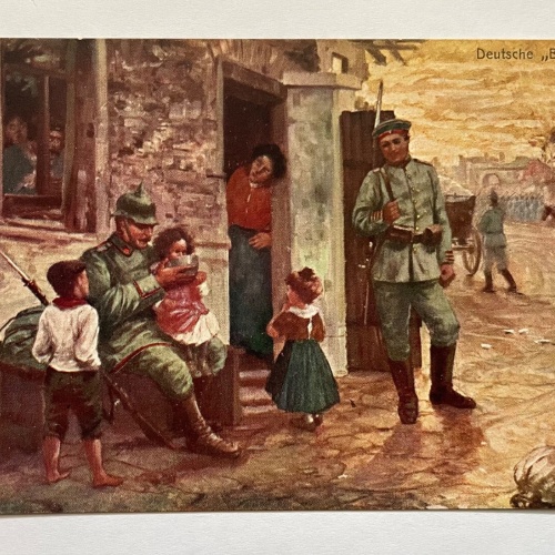 Deutsche "Barbaren" Krieg Soldaten Rotes Kreuz Kriegsfürsorgeamt 650129 K TH