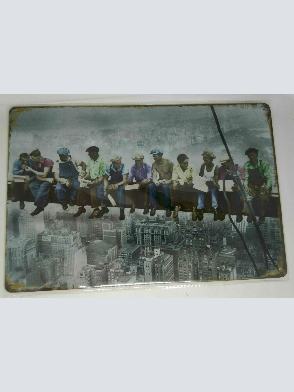 Nostalgie Retro Blechschild Lunch atop a skyscraper 30x20 50164