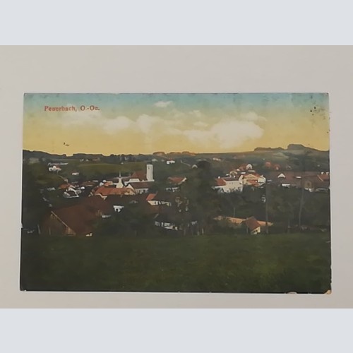 Oberösterreich Peuerbach Pension Moser Kirche Wiese Dächer   600696A ShOÖ