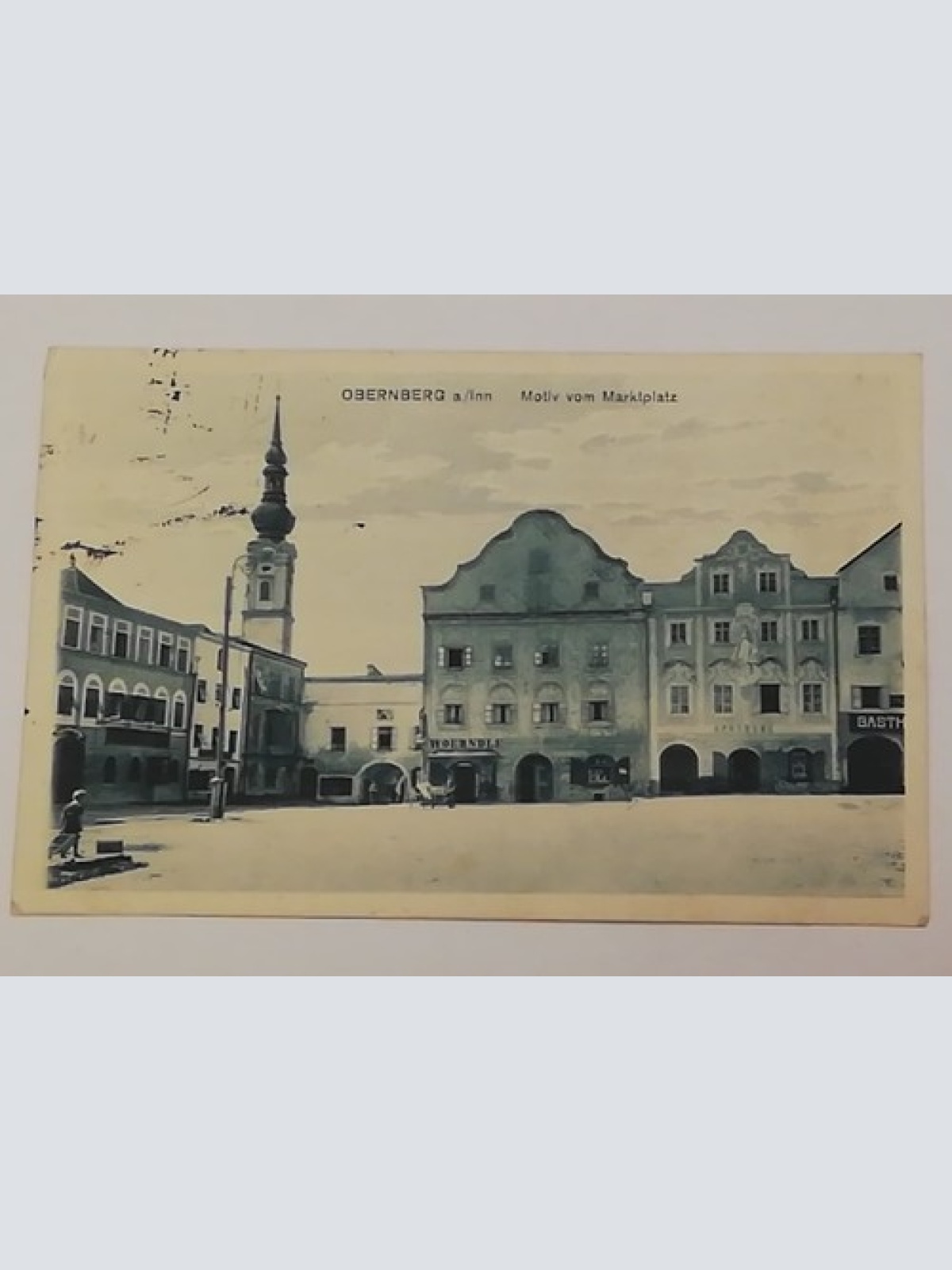 Oberösterreich Innviertel Obernberg Inn Marktplatz Woerndle Kirche 600692A tl