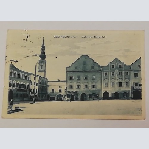 Oberösterreich Innviertel Obernberg Inn Marktplatz Woerndle Kirche 600692A tl