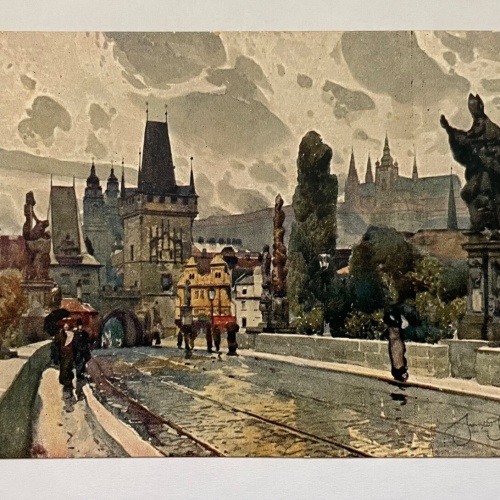 Prag Praha Brückentürme Brücke Fluss Stadt Tschechien 709 K TH