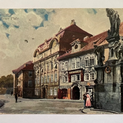 Prag Praha Kleinseite Malteser Platz Statue Haus Stadt Tschechien 708 K TH