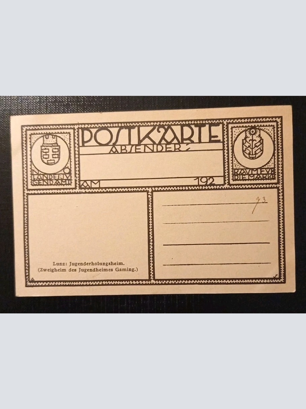 Lunz Jugenderholungsheim Gaming Bauern bei der Arbeit Gr 5582 D