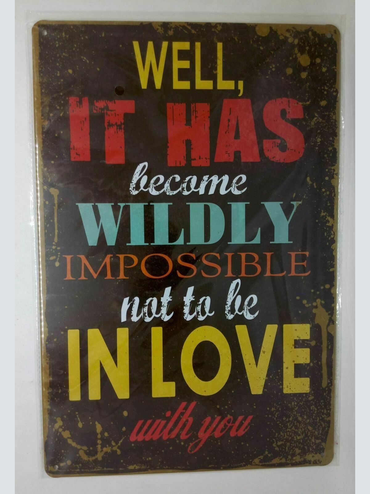 Nostalgie Retro Blechschild Spruch Liebe love 30x20 50185