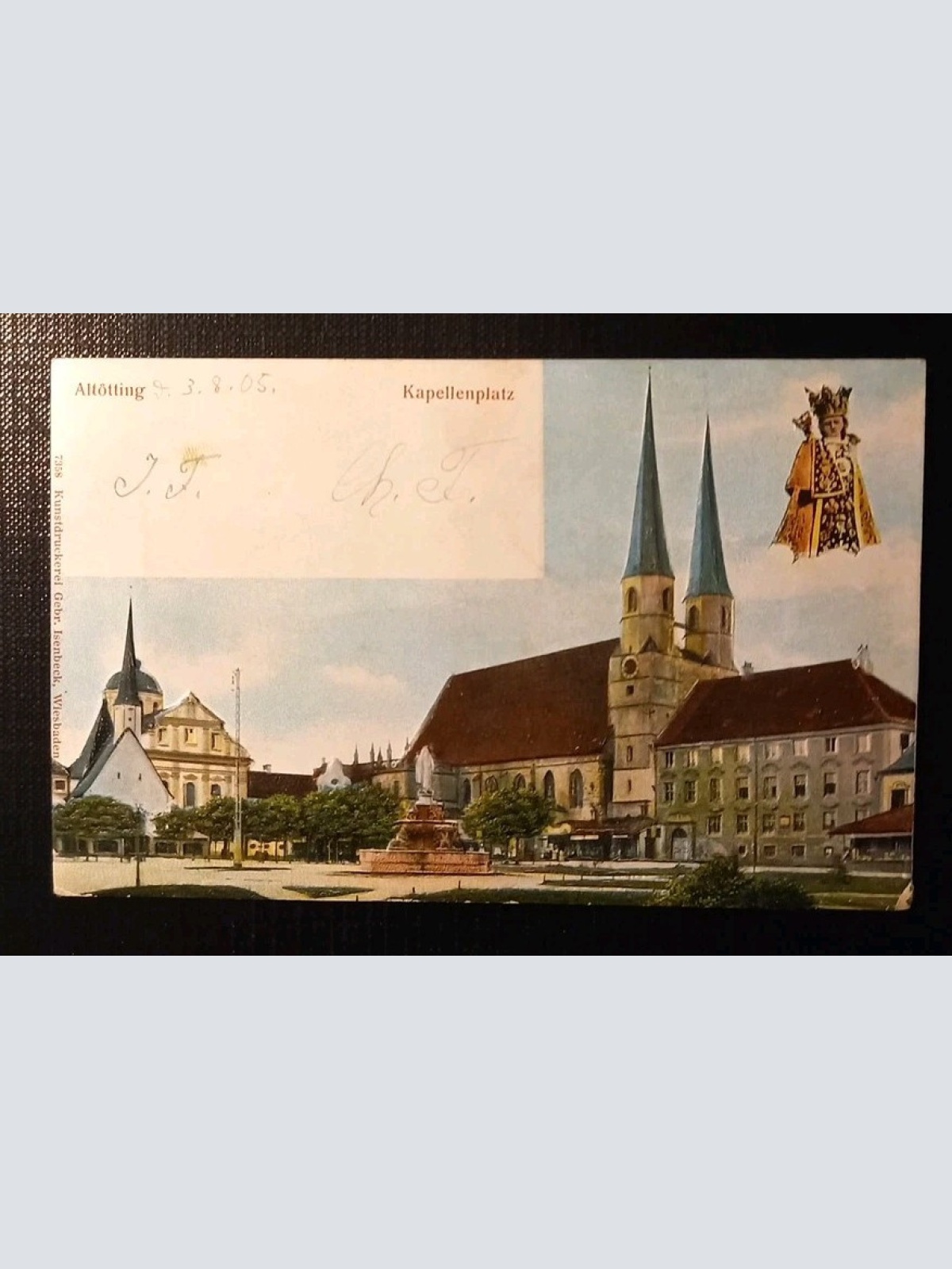 Altötting Kapellenplatz Prägekarte 500253 H Gr