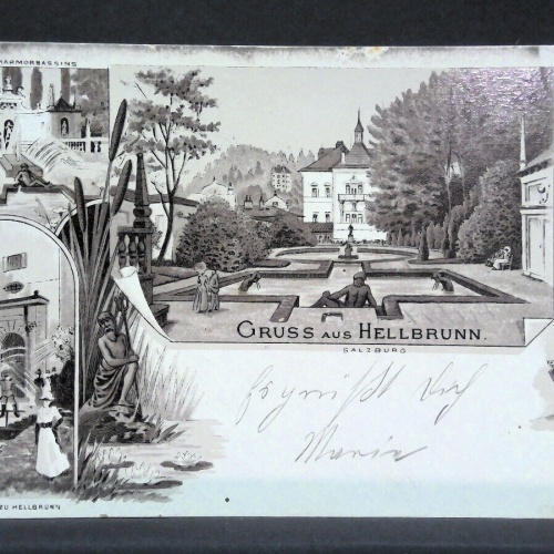 AK Gruß aus Hellbrunn Salzburg 1898 JW4321