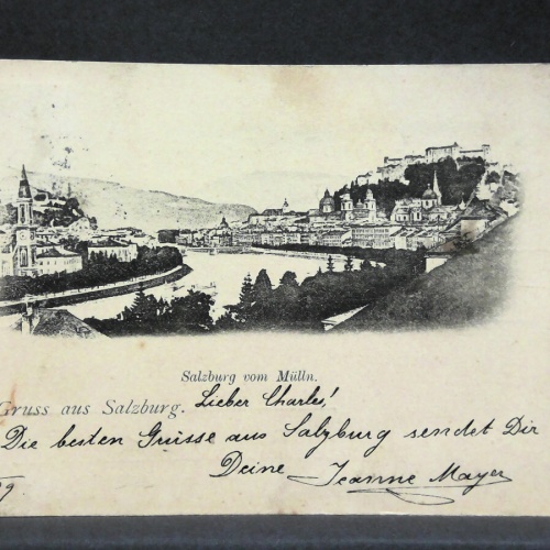 Salzburg vom Mülln Gruss aus Salzburg Salzach JW2143