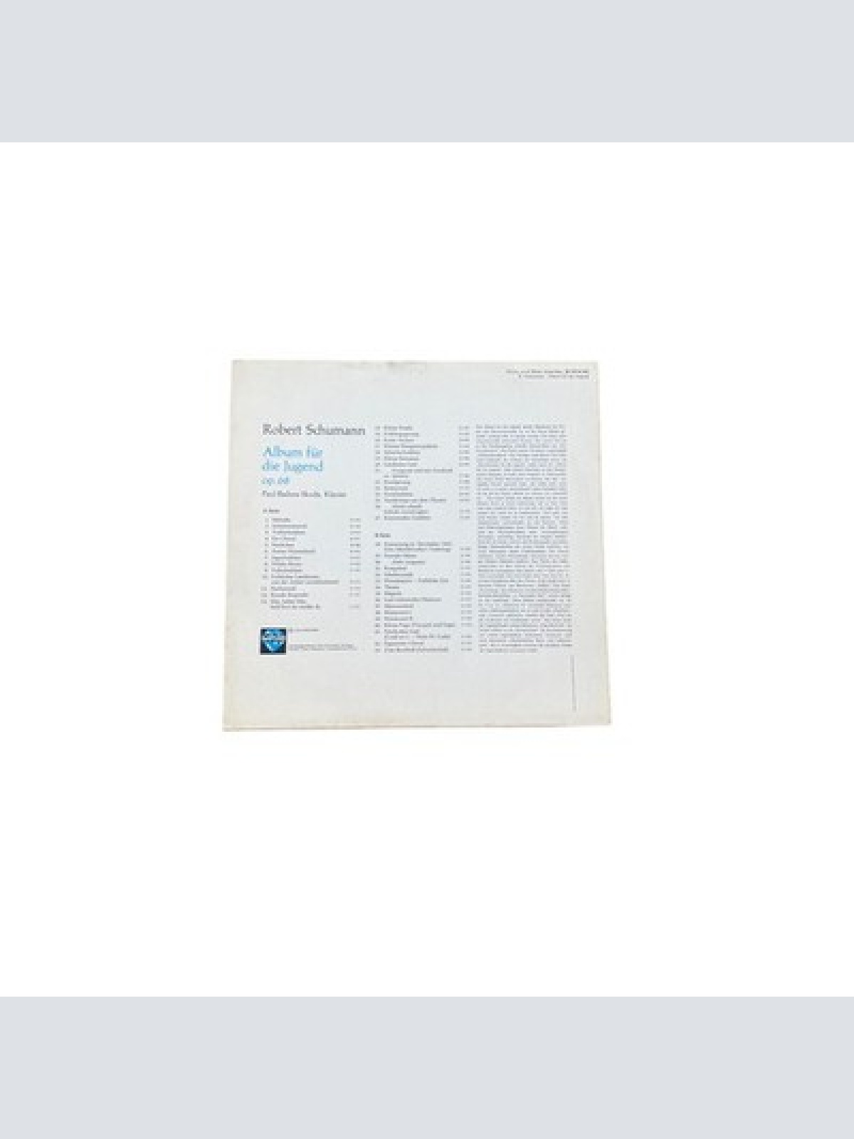 4093 Robert Schumann ALBUM FÜR DIE JUGEND OP. 68 VINYL HÖRBUCH