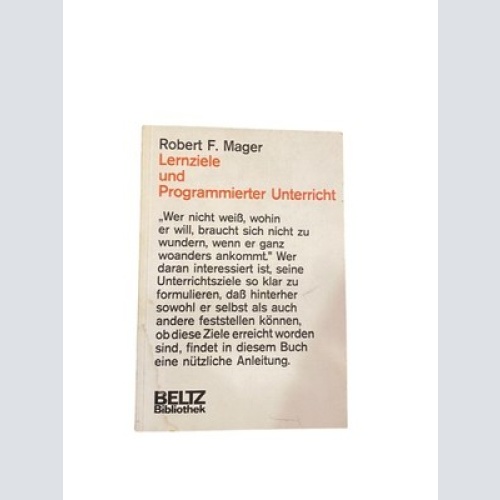 2824 Robert Frank Mager LERNZIELE UND PROGRAMMIERTER UNTERRICHT