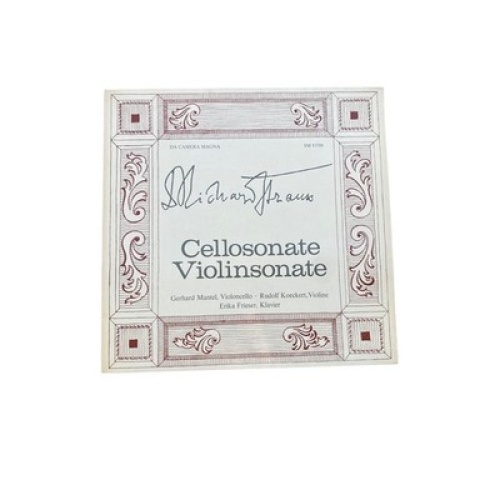 4077 Richard Strauss VIOLINSONATE - CELLOSONANTE VINYL HÖRBUCH