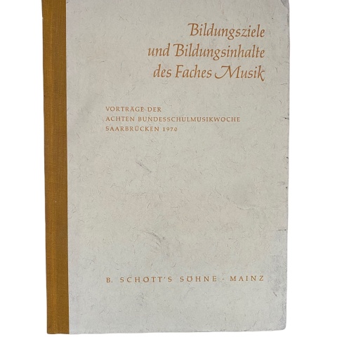 1598 Egon Kraus BILDUNGSZIELE UND BILDUNGSINHALTE DES FACHES MUSIK