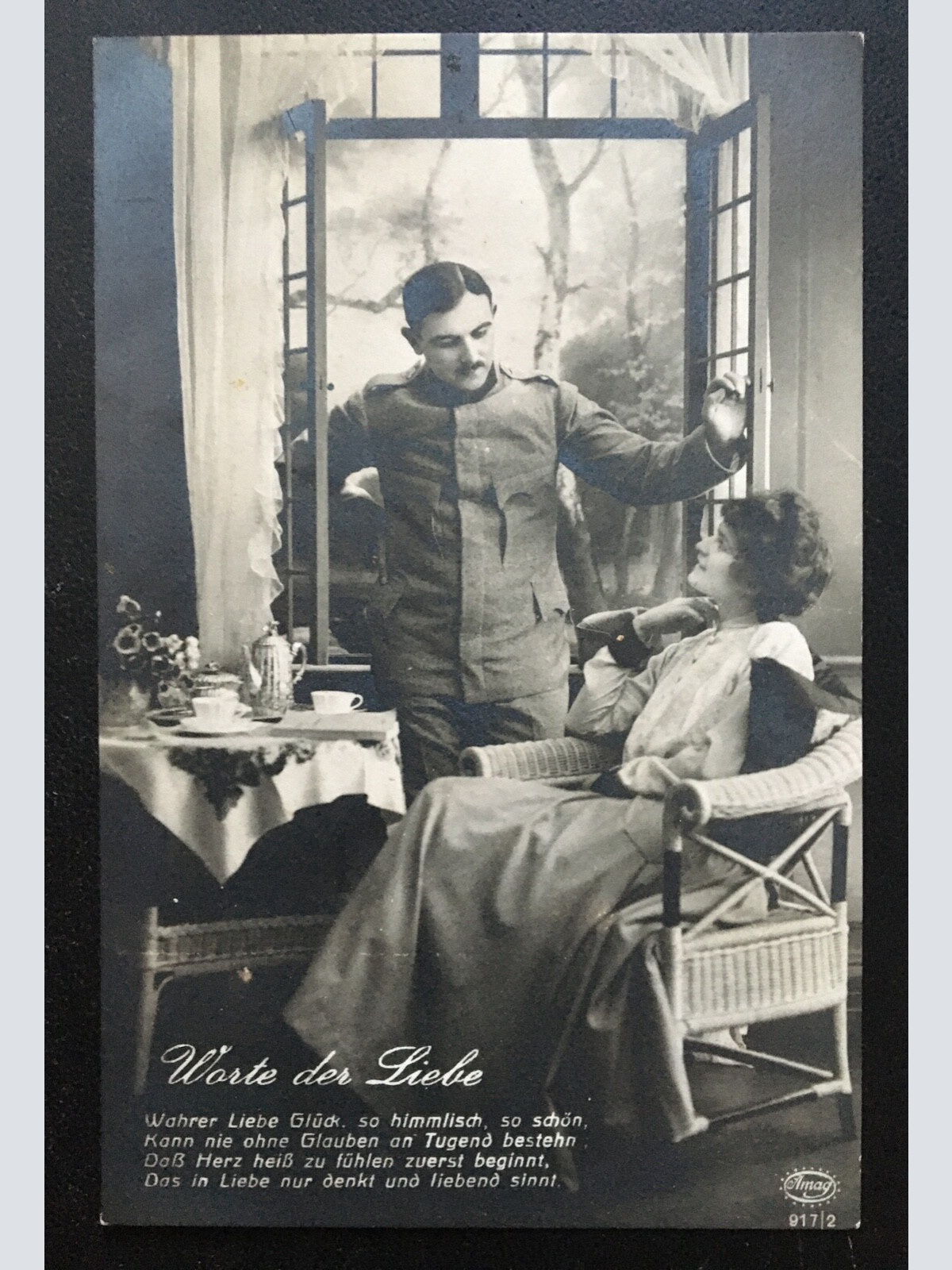 Worte der Liebe - Soldat mit Frau - Militär Krieg 400670 TH