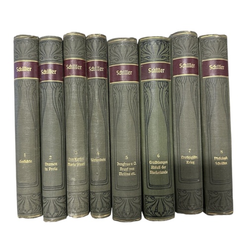 6270 Friedrich Schiller SCHILLERS WERKE: BÄNDE 1-8 HC +Abb 8 Bde