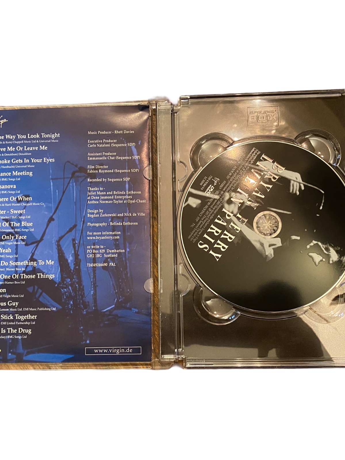 1494 Virgin Schallplatten BRYAN FERRY IN CONCERT - LIVE IN PARIS HC