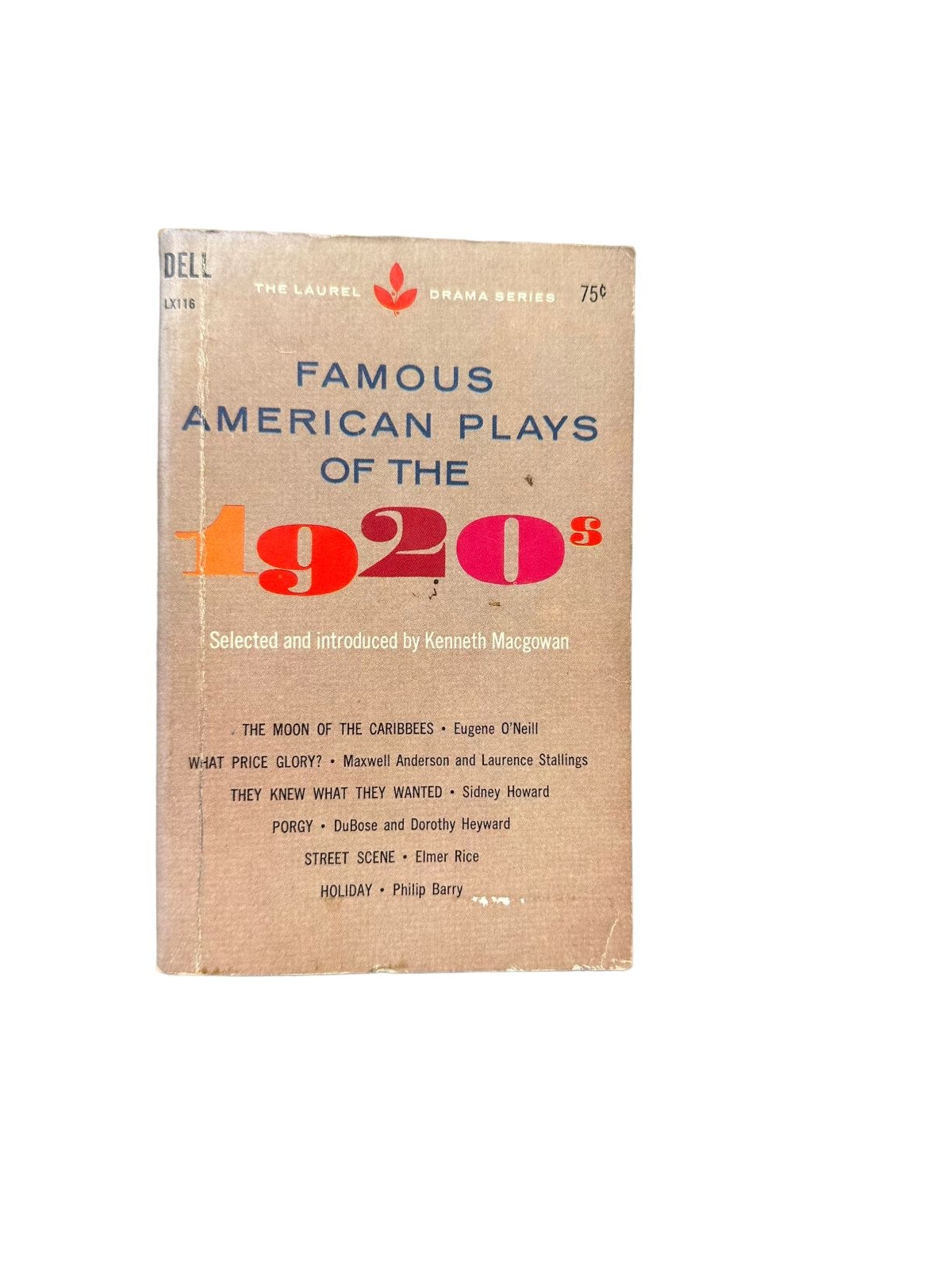 4762 FAMOUS AMERICAN PLAYS OF THE 1920'S. Dell Publishing