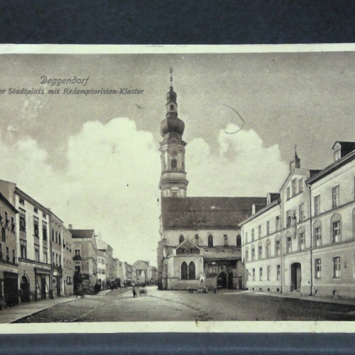Deggendorf Unterer Stadtplatz mit Redemptoristen Kloster JW47134