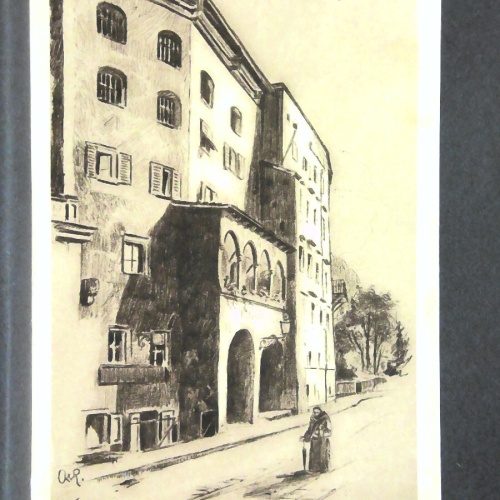 Salzburg Am Stein Zeichnung JW1212