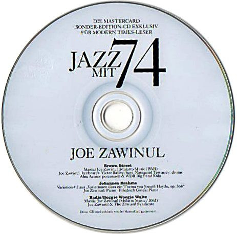 CD, Comp Joe Zawinul - Jazz Mit 74